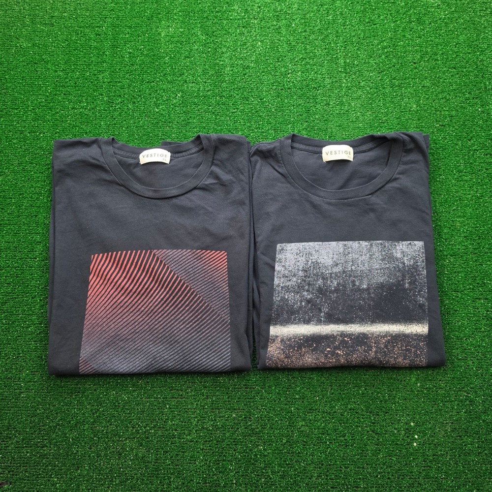 Vestige Graphic Tshirt Mens XL Black Short Sleeve Abstract Bundle Lot of 2